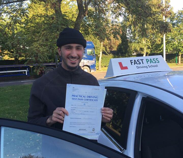 Congratulations to Ayaz who passed his driving test with Fast Pass Driving School Derby!