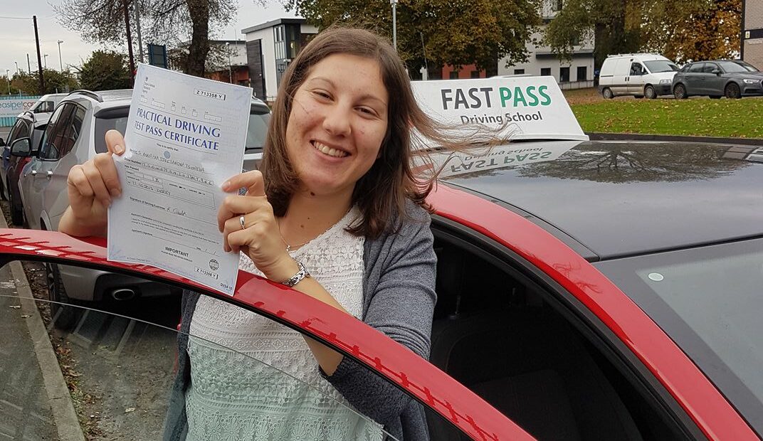 Congratulations to Mariya who passed her driving test FIRST time with Fast Pass Driving School Derby!